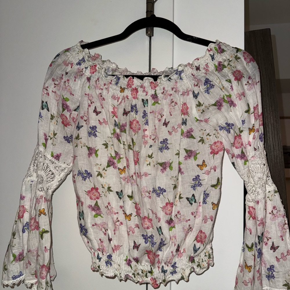 Floral Off-Shoulder Women's Top